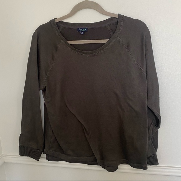 Splendid Olive Green Pullover Long Sleeve Sweater XL - Picture 1 of 4